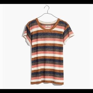 Madewell textured striped tee - size L
